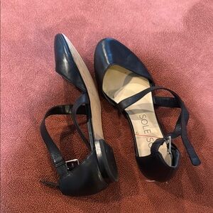 Sole Society Black Heels with Ankle Straps